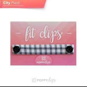 City Plaid Fit Clips Poppy Clips
